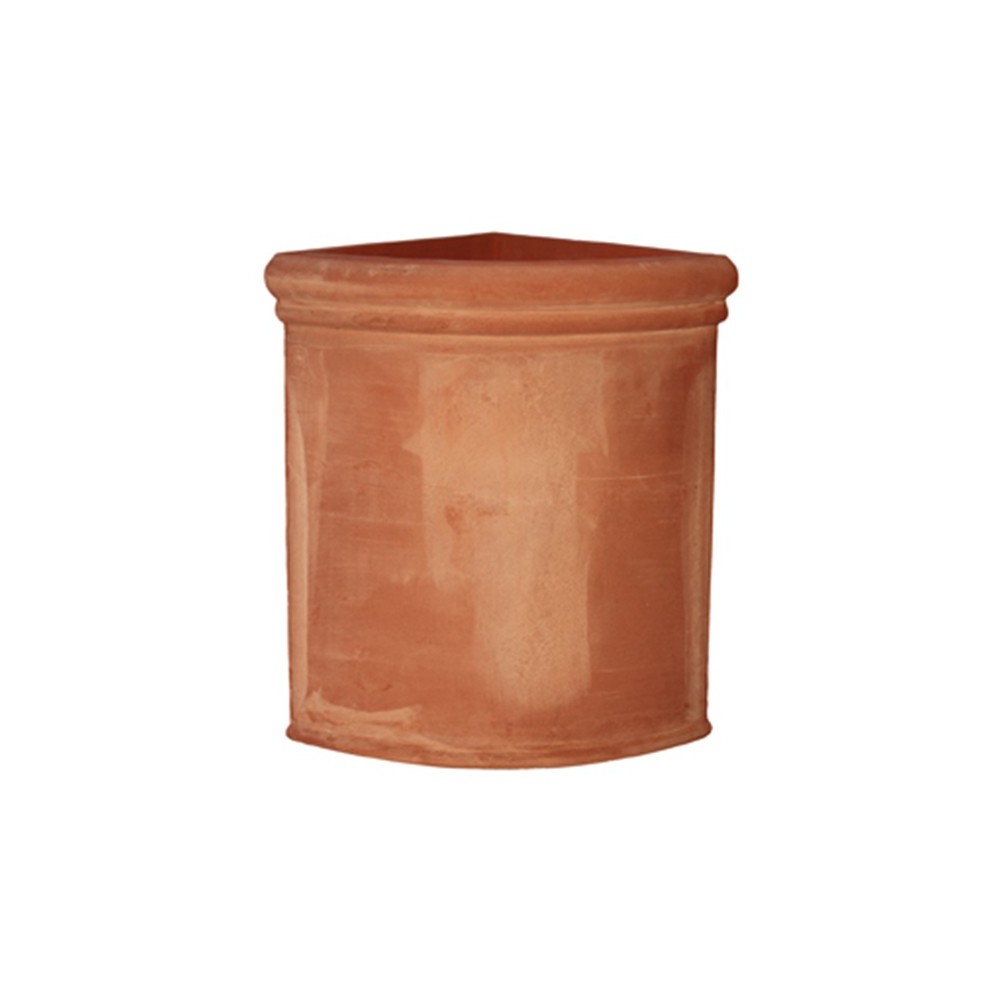 Smooth Angled Terracotta Vase from Impruneta